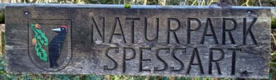Schild Naturpark Spessart