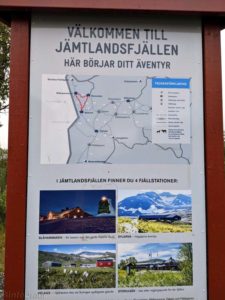 Wanderkarte im Jämtland