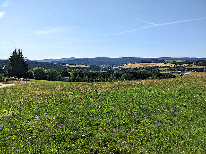 Seichte Hügel im Vogtland