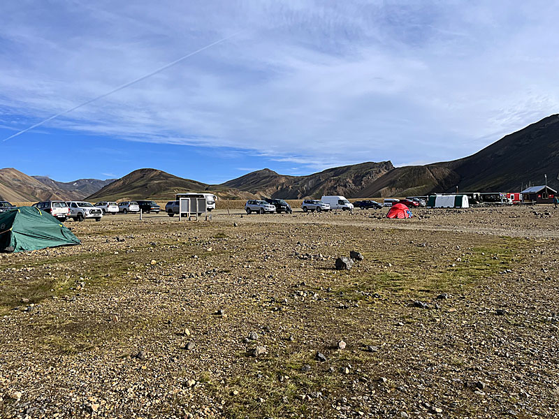 Der Campingplatz in Landmannalaugar