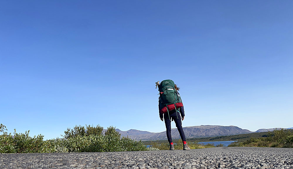 Wanderfrau auf Island